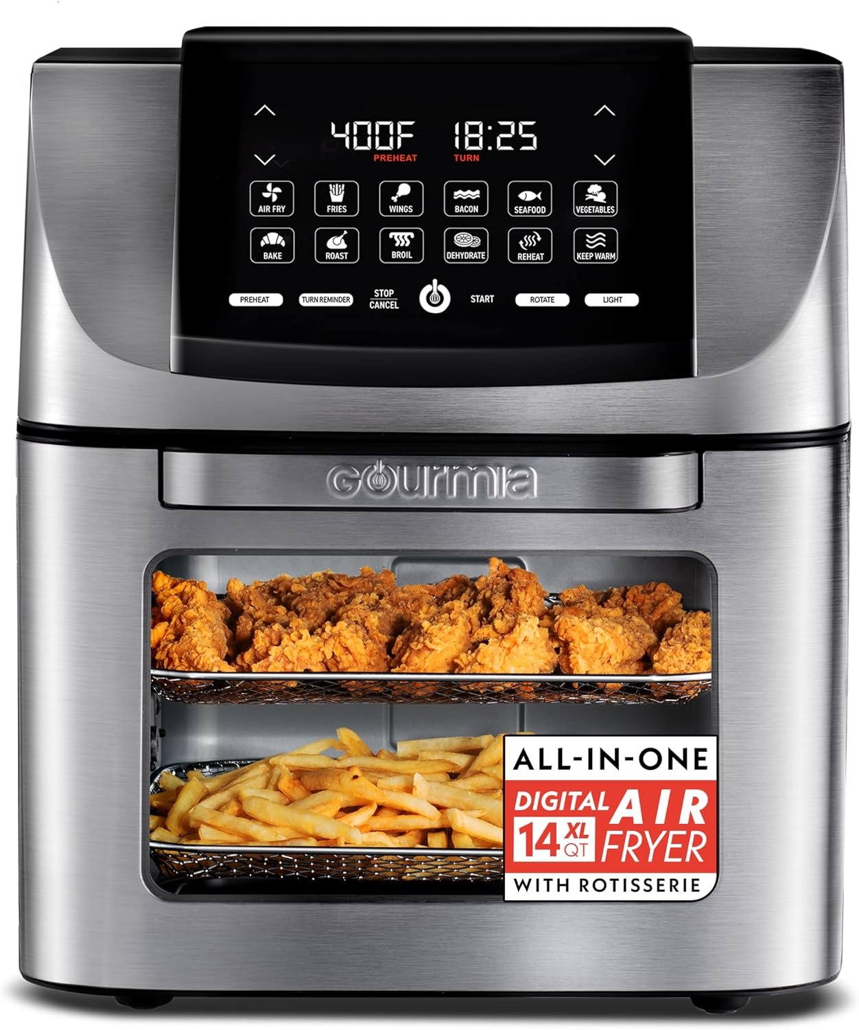 Gourmia Air Fryer 14 Qt Rotisserie Oven With Window: A Practical Guide to Features, Cooking Functions, and Everyday Use